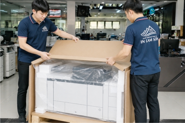 ĐẬP THÙNG CANON imagePRESS V1350 TẠI IN LAM SƠN GIA LAI – BƯỚC TIẾN MỚI CHO CÔNG NGHỆ IN ẤN CHẤT LƯỢNG CAO