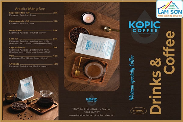 IN MENU THỰC ĐƠN ĐẸP GIÁ RẺ GIA LAI