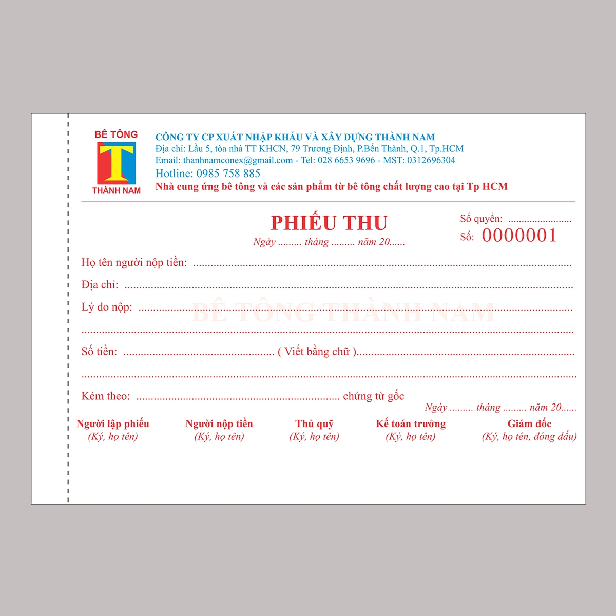 In phiếu Thu - Chi